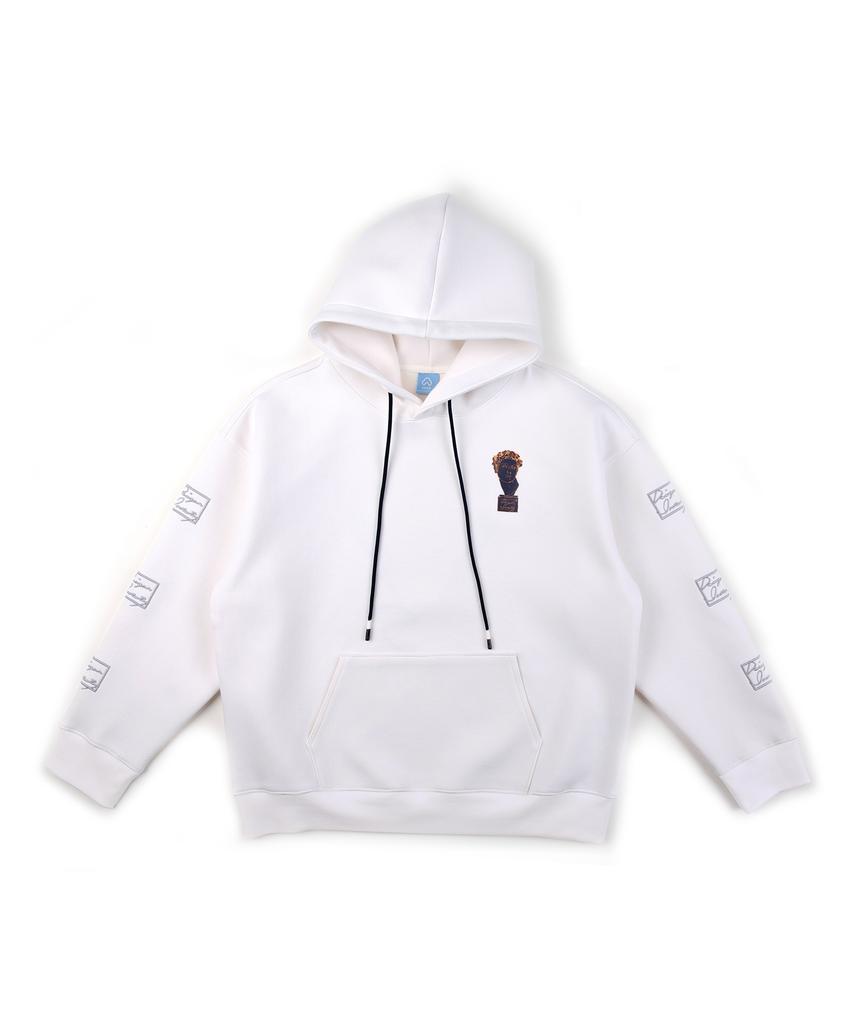Unisex Embroidered Hooded Sweatshirt Dahood_02_Ivory