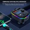 Bluetooth 5.3 FM Transmitter Dual USB Type-C Car Charger Hands-Free Calling TF Card U Disk MP3 Player 12V-24V Car Adapter