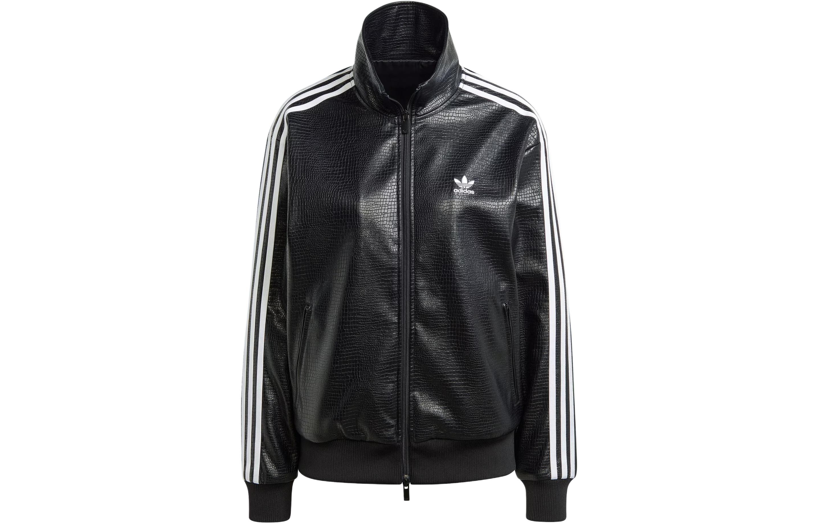 adidas originals Firebird Premium Faux Leather Firebird Luxe Sports Jacket IY2912 XS