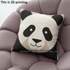 Cute Panda Print Square Throw Pillow Cases Pattern Cushion Cover Suitable For Sofa Bedroom Car Pillow Cover
