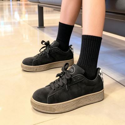 Niche American Board Shoes New Casual Bread Shoes Men's Couple Shoes Spring High-end Black Sneakers Women