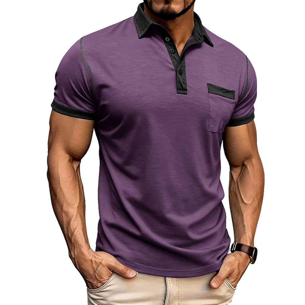 Men's Casual Button-Down Collar Short-Sleeve Shirt