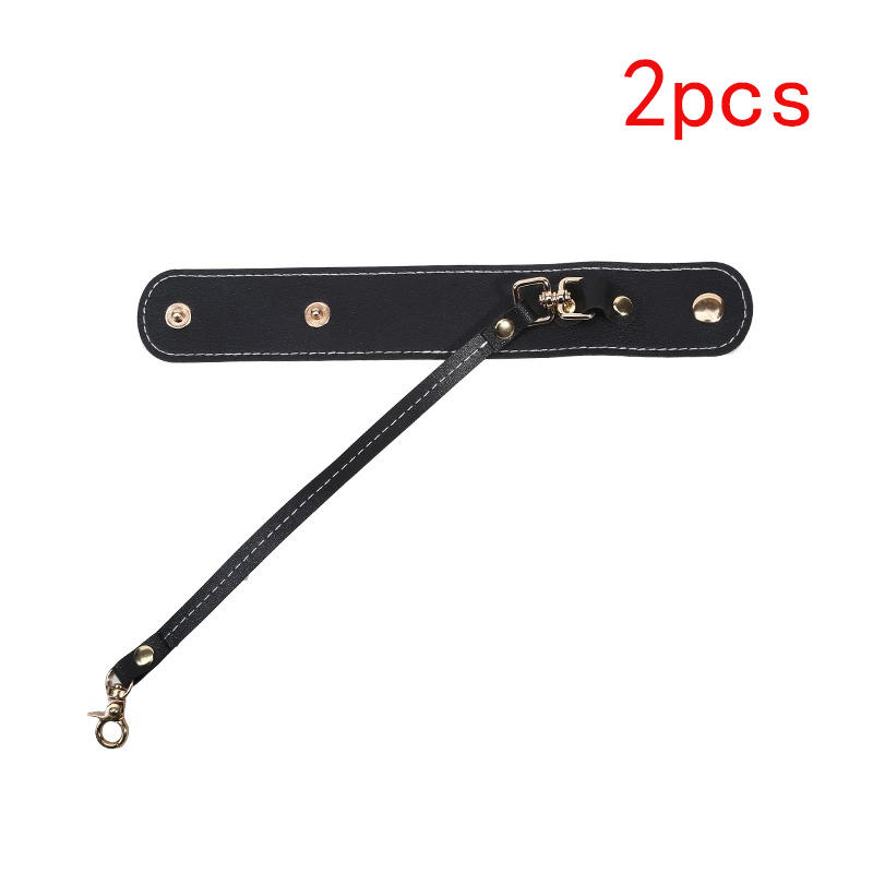 2PCS Portable Strap Holder with Clasp Women Beach Outdoor Snap-On Leather Glove Holder for Handbag Hat Towel