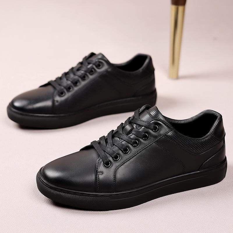 Genuine Leather Mens Casual Shoes Anti Slip Oxford Shoes Youth Trend Skateboard Footwear Daily Sports Sneakers Man Walking Shoes