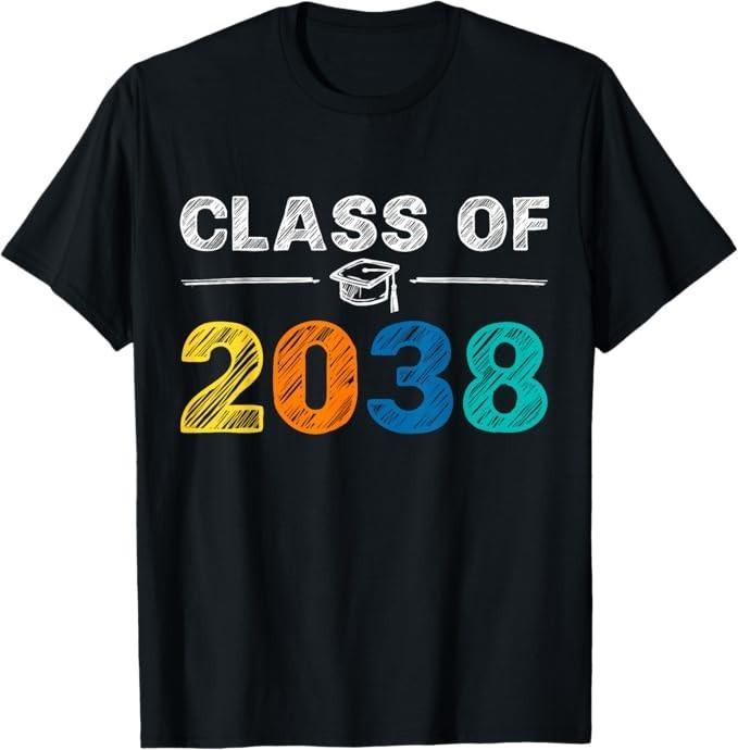 Class of 2038 Grow With Me First Day of School Graduation T-Shirt