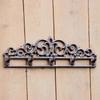 European Vintage Wrought Iron Coat and Clothes Hook - Five-Hook Design for Courtyard or Villa