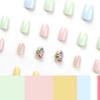 Solid Color Short Round Easter Press-On Nails - Wearable Nail Art Stickers