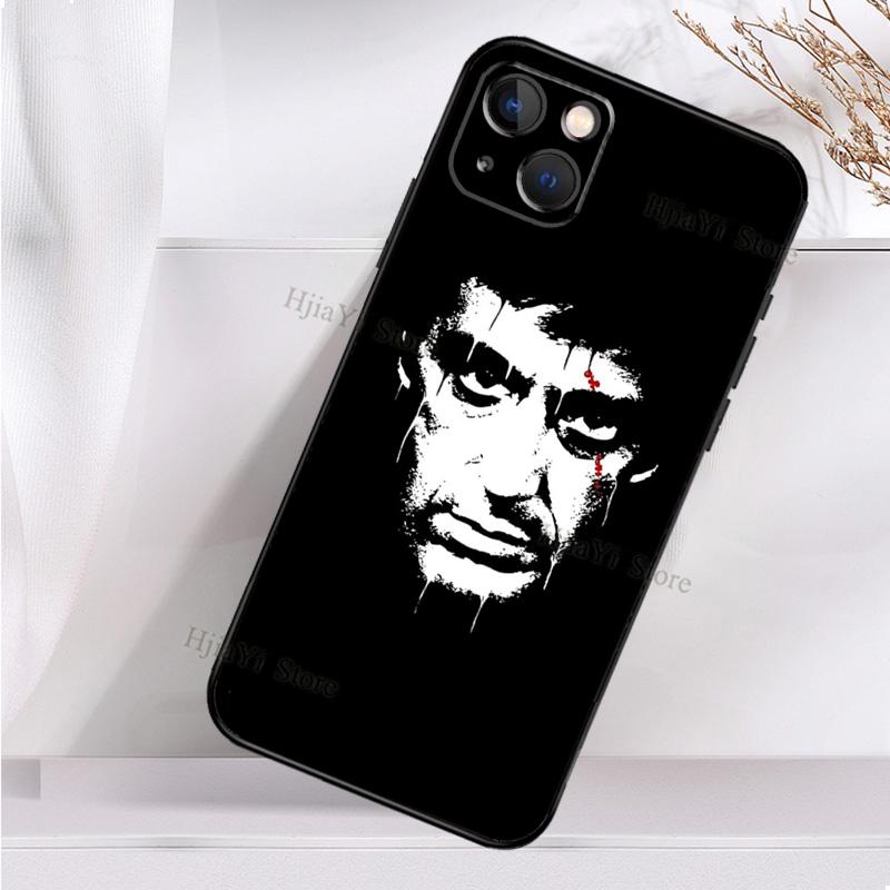 Pouzdro Scarface Al Pacino Tony Montana pro iPhone 13 12 11 14 Pro XS Max X XR 7 8 Plus SE2 12 13 Mini Zadní kryt Telefon