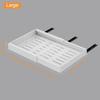 Pull-out cabinet organizer, 16.5 in deep expandable drawer (17-26.7 in), heavy-duty slide out with adhesive film, no drilling