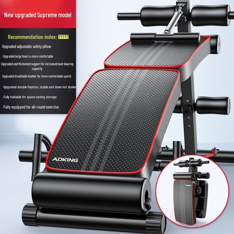 Multifunctional Folding Sit-up Board for Men's Abdominal Training and Home Fitness