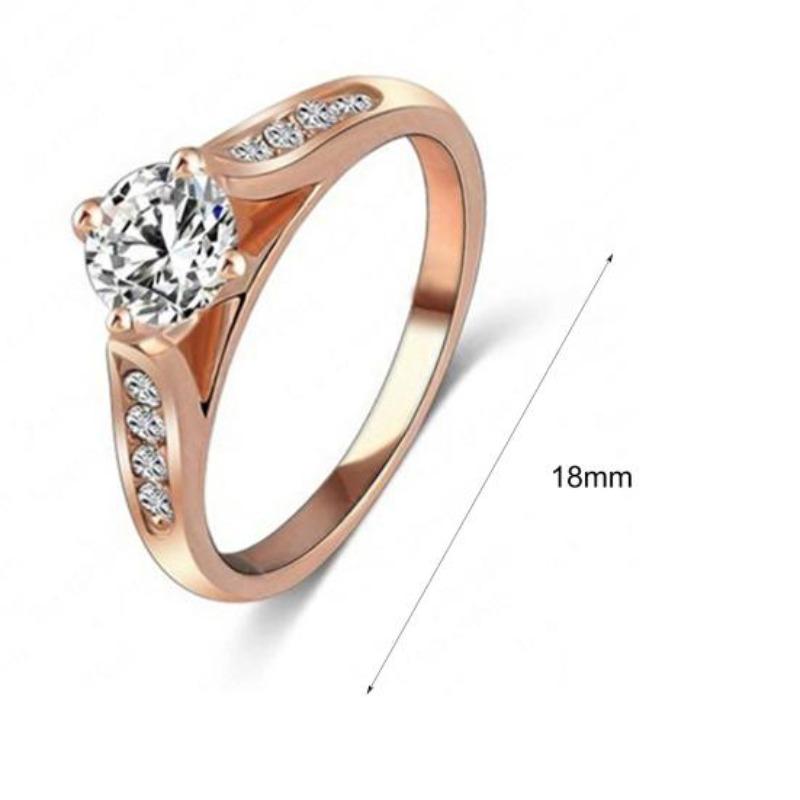 Gioielli di lusso per anelli da dito in lega di fidanzamento da sposa da donna