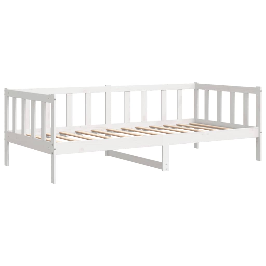 Vidaxl Daybed, White, Solid Pine Wood, 90X200 Cm