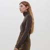 WEDNESDAY DELIGHT Wd_Wave Turtleneck Knit Top_Brown