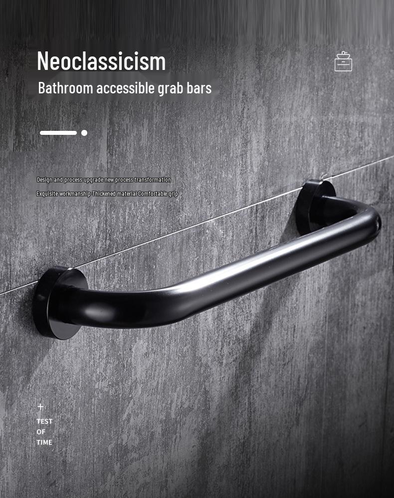 Space Aluminum Barrier-Free Toilet Handrails for Disabled & Elderly – Non-Slip Safety Support