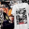 Bleach Anime Graphic T‑Shirt Vintage Manga Print Crew Neck Short Sleeve Oversized Unisex Casual Streetwear Tee Top for Anime Manga Lovers Daily Wear