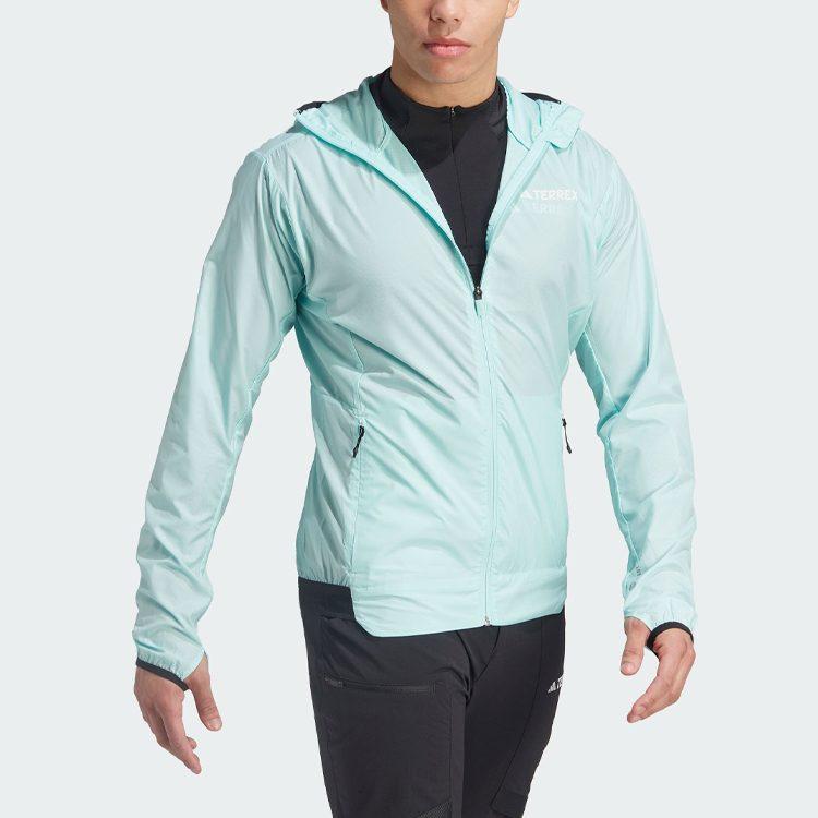 adidas Jackets Men's Light Mint Green Hooded Moderate Other HZ5329