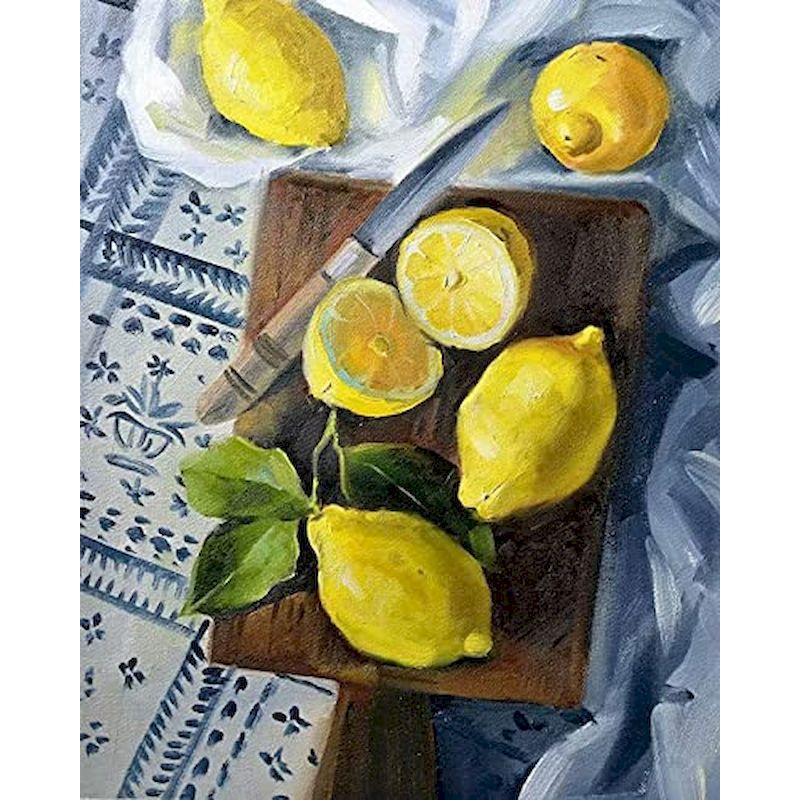GATYZTORY DIY Coloring By Number Lemon Kits Painting By Number Modern Drawing On Canvas HandPainted Art For Living Room Wall Gif