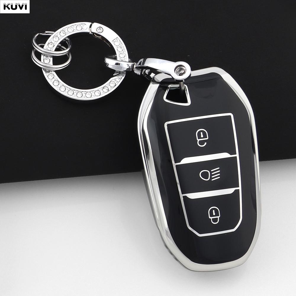 For Peugeot 2008 3008 4008 5008 308 408 508 Citroen C1 C2 C4 C6 C3-XR Picasso Grand DS3 DS5 Shell TPU Car Smart Key Case Cover
