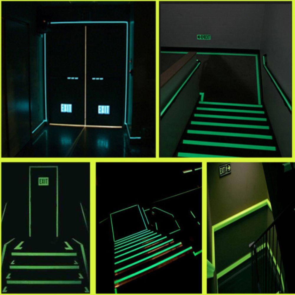 Glow in Dark Self-Adhesive Luminous Tape Waterproof Safety Warning Tape  Garden Decoration