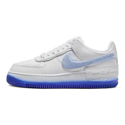 Adidași Dama Air Force 1 Low Shadow Swoosh din Catifea Nuanță Albastră FJ4567-100
