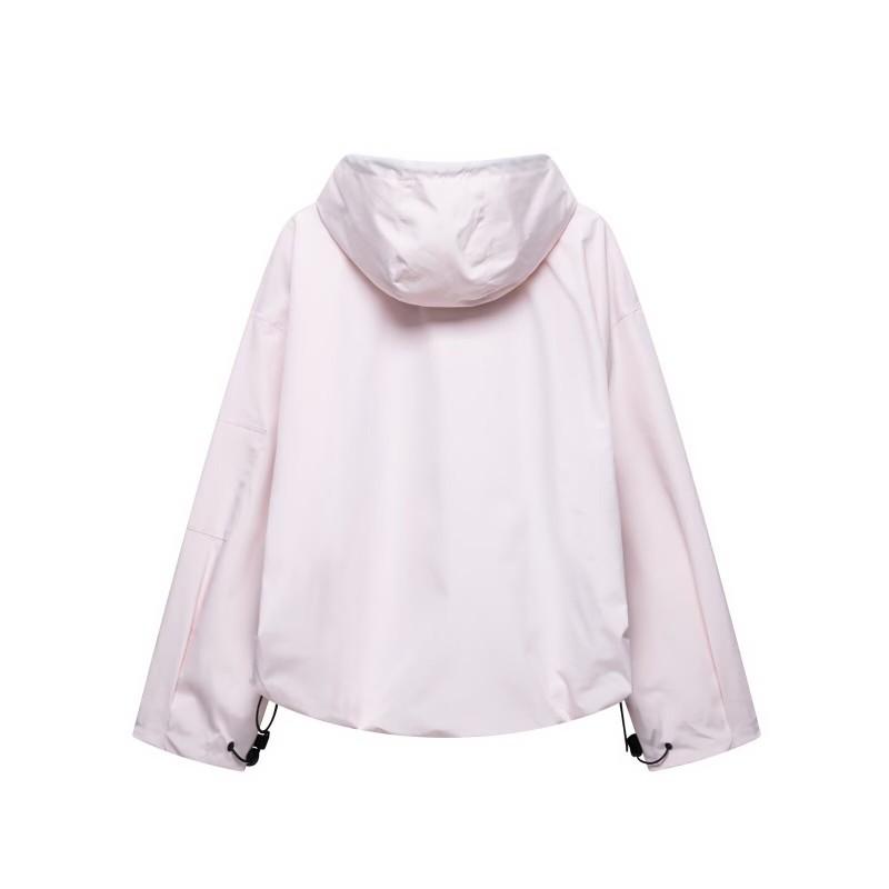 Womens Casual Sporty Hooded Jacket Lightweight Zip Front Top Daily Wear