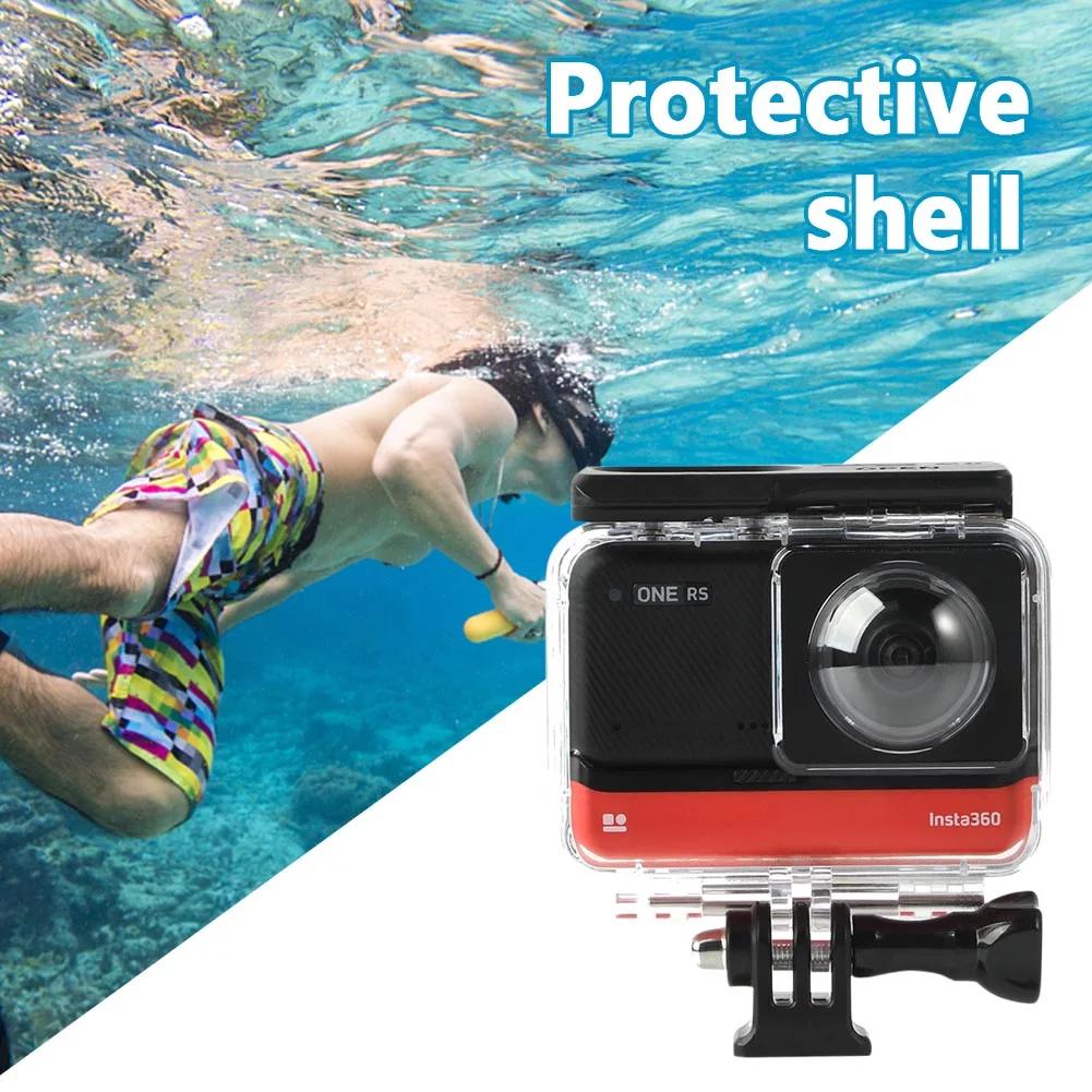 60m Diving Case For Insta360 ONE RS Waterproof Case For Insta 360 4K Boost Lens Waterproof Box Protective Shell Cover Accessory
