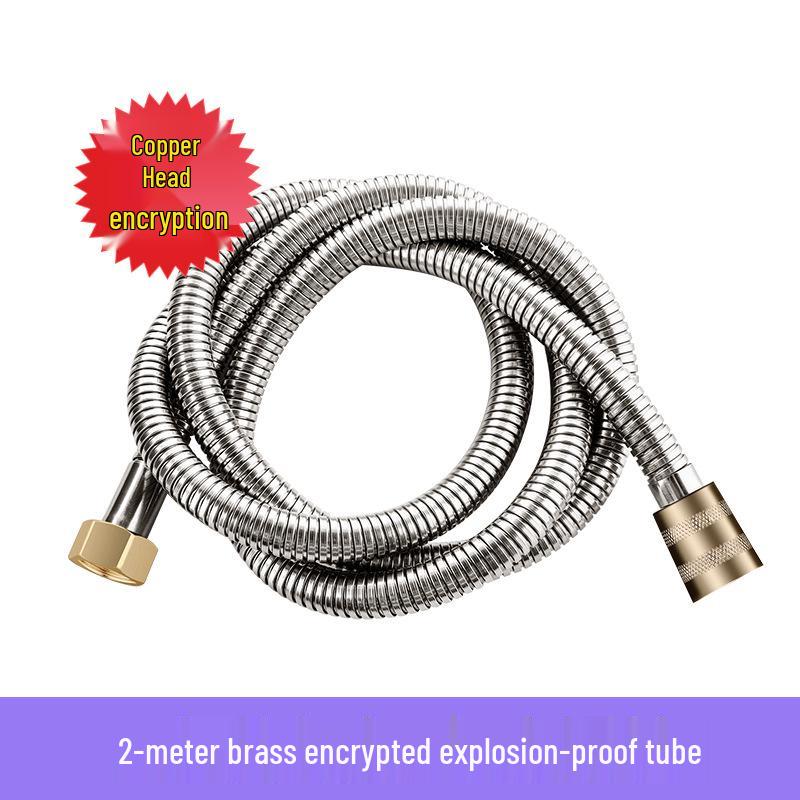 Stainless Steel Explosion-Proof Shower Hose with Hot and Cold Pressurized Nozzle