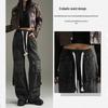 Women's Retro Distressed Multi-Pocket Slim Straight Jeans Overalls - Summer 2025 Collection