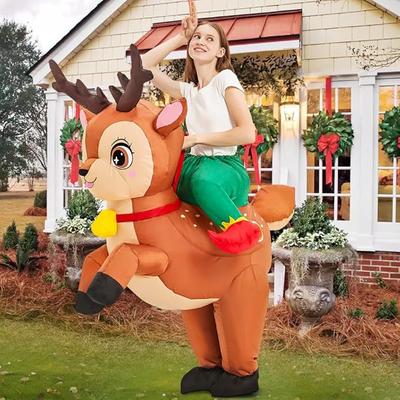 Christmas Elk Riding Inflatable Costume