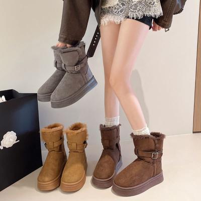 Cold-proof Snow Boots Women's New Winter Super Fire Fashion Velvet Thickened Warm Versatile Cotton Shoes Women