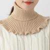 Winter Scarf Women's Coldproof Warm Knitted Neck Scarf Women's Fake Collar Red Scarf