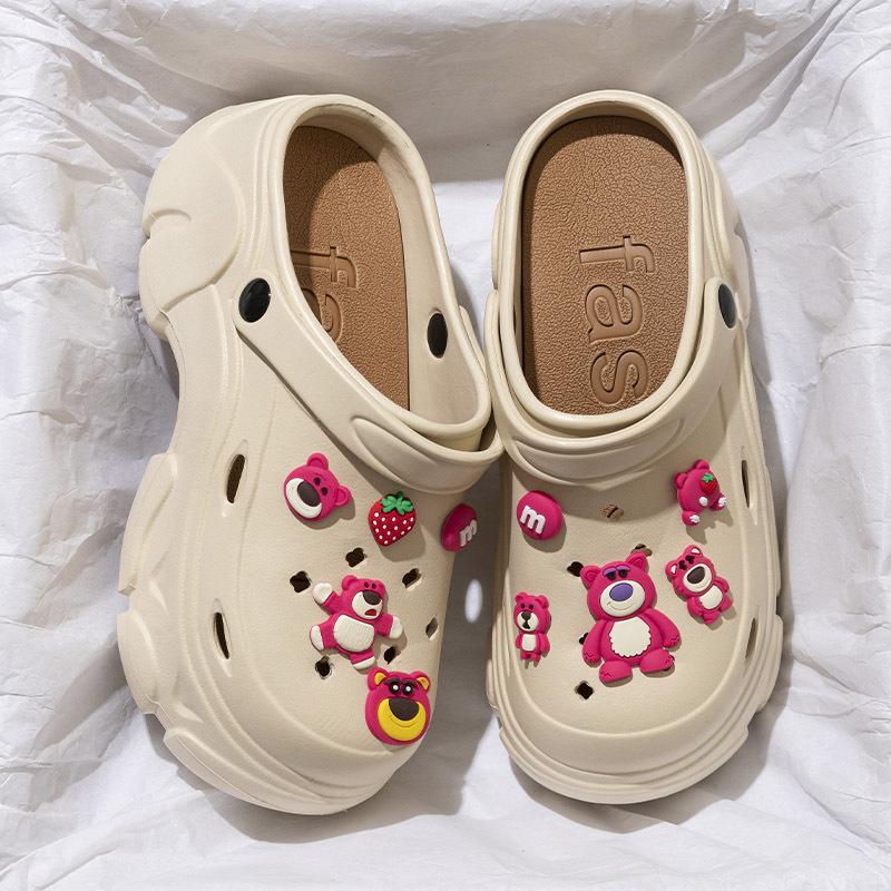 Hole shoes women's summer cartoon cute thick-soled beach outdoor non-slip baotou beach cool slippers