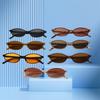 Retro Cat Eye Oval Sunglasses Lightweight Trendy Narrow Shades Uv Protection Sun Glasses For Women & Men