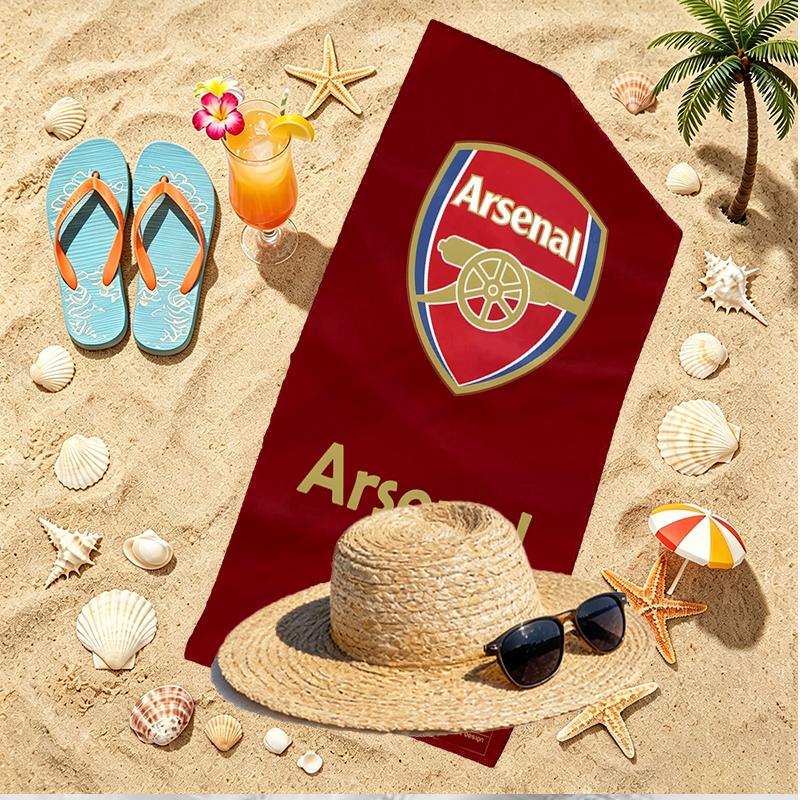 Football Team F.C Print Beach Towel, Versatile Lightweight Absorbent Beach Towel for Pool Surf Yoga Bathroom, Perfect Birthday Holiday Gift