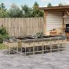 Vidaxl 15-Cz. Garden Furniture Set With Cushions, Mixed Beige