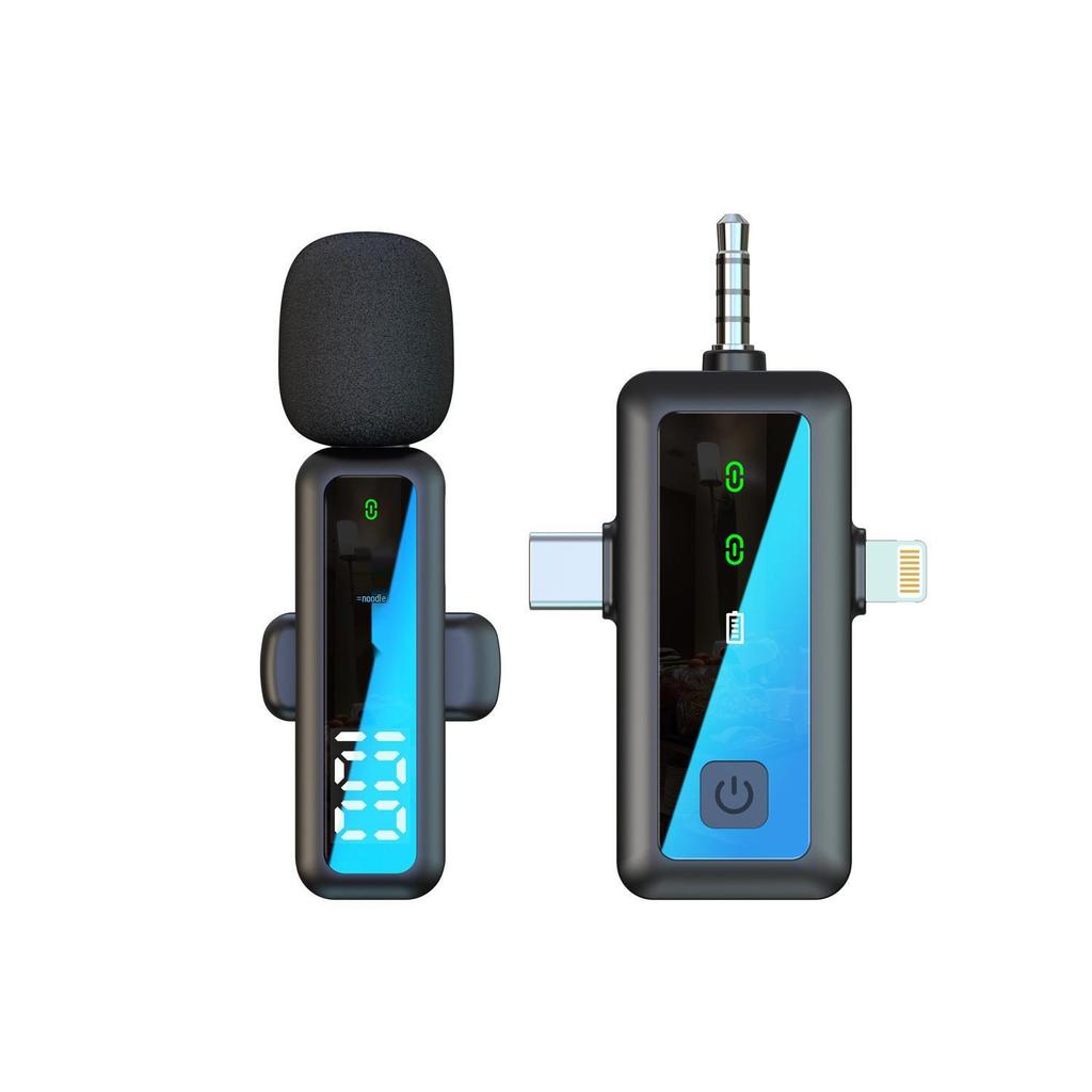 Universal Wireless Lapel Microphone with Noise Reduction for Outdoor Recording and Live Broadcasts