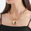 Layered   Heart Necklace O Shaped Fashionable Personalities   Necklace for Women