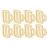 100Pcs Cute Paper Clips Yellow Cup Style Strong Metal Exquisite Color Kids Paper Clips for Home Scho