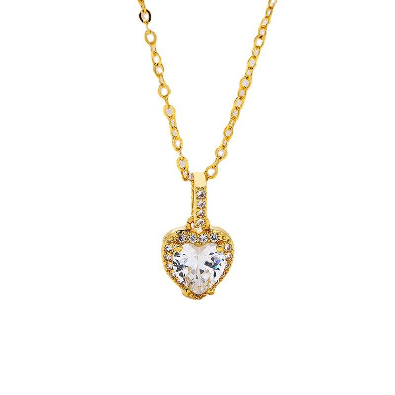 Colier de temperament la modă pentru femei, proiecție de nișă, design ins, simț al iubirii, pandantiv cu diamant, bijuterii