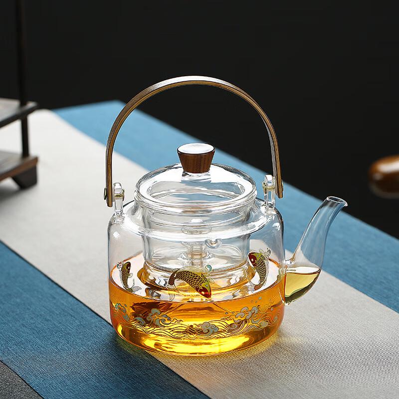 Multi-purpose Glass Beam Handle Teapot