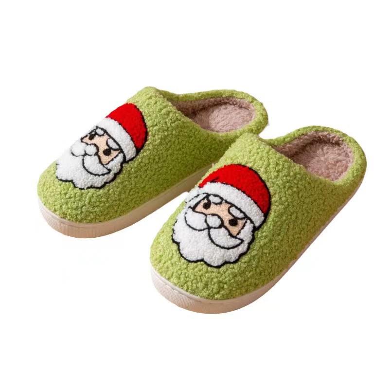 Cross-border Christmas Cotton Slippers: Warm Plush Parent-Child Indoor Footwear for Autumn and Winter