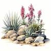 1Pc Self-adhesive Succulent Pattern Cover-up  Decorative Wall Stickers Waterproof Car Stickers