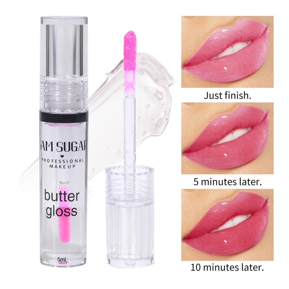 Transparent Warm Color Changing Lip Oil Mirror Moisturizing Lipstick Hydrating Plumping Lip Balm Plumper Skin Care Cosmetics
