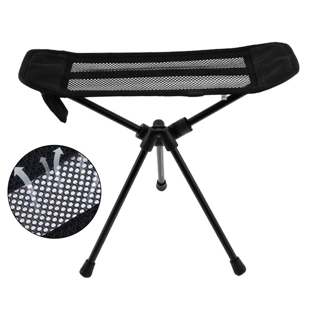 Aluminum Alloy Chair Footrest Black Camping Fishing