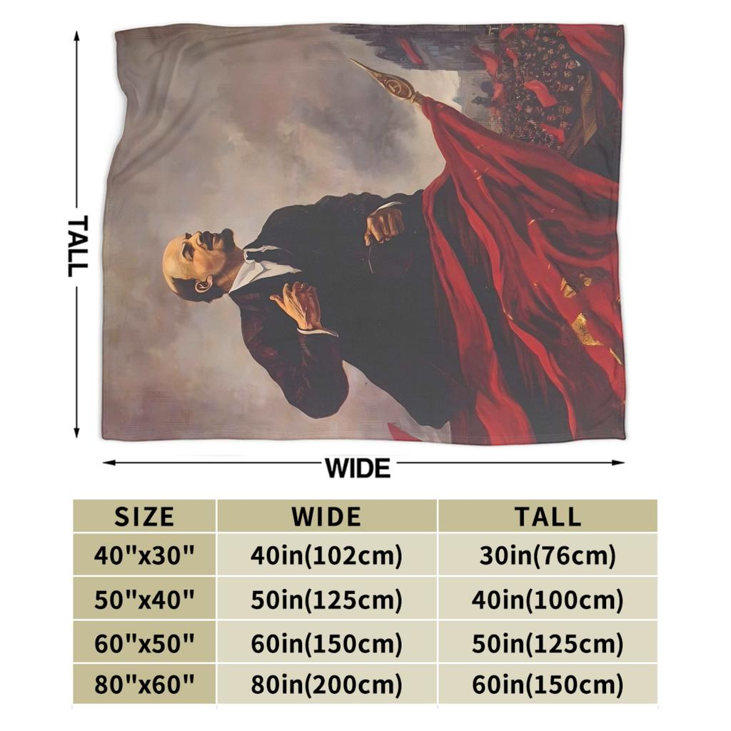Super Warm BlanketStudents Camping Lenin Joseph Stalin Throw Blanket  Flannel Bedspread For Couch Chair Novelty Sofa Bed Cover