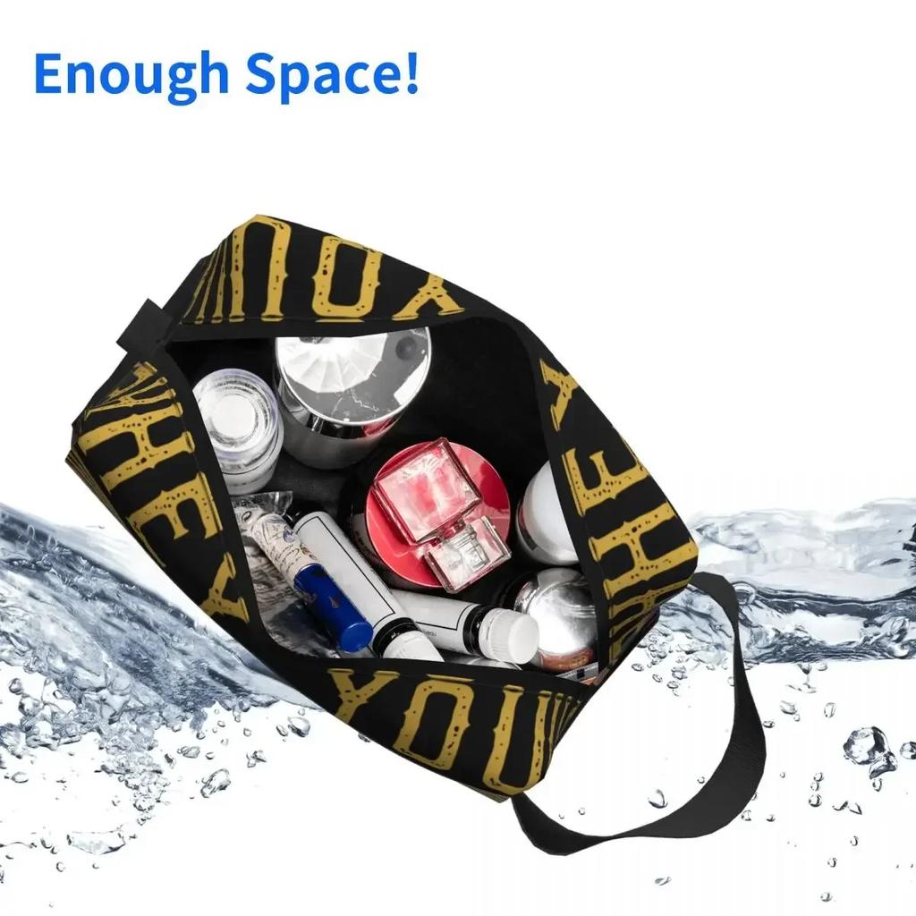 Funny Skyrim Gaming Quotes You You're Finally Awake Travel Cosmetic Bag Toiletry Makeup Organizer Lady Beauty Storage Dopp Kit