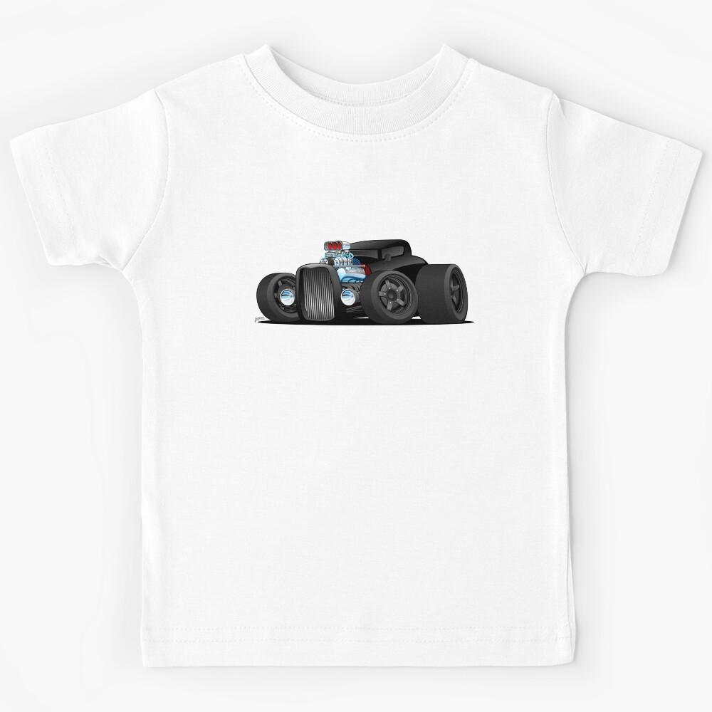 Custom Black Hot Rod Coupe Kids T-Shirt 170
