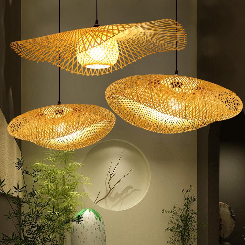 Ręcznie pleciony bambusowy zwis w stylu chińskim