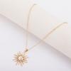 European and American jewelry fashion alloy sun moon necklace star pendant niche versatile diamond necklace accessories