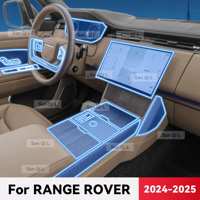 For RANGE ROVER 2024 2025 TPU Car Navigation Screen Film Gearbox Protective Sticker Anti-scratch Interior Accessories